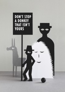 Don’t stop a donkey that isn’t yours, Photographic illustration, 2011, for Creative Review, London, UK © Damien Poulain