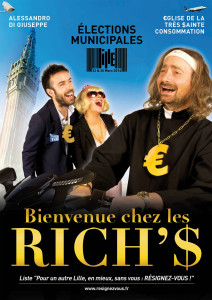 Eglise de la très sainte consommation, Affiche Bienvenue chez les rich's© DR
