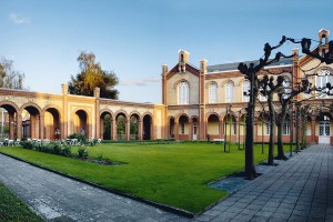 Courtyard of the museum with windows as devised by Joseph Guislain