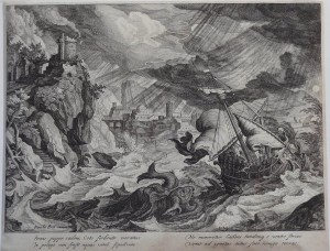 Paul Bril (Anvers, 1554 - Rome, 1626), d'après Gravé par Justus Sadeler (Anvers, ca. 1583 - Venise, 1620), Jonas et la baleine, Gravure, 21,3 x 27,4cm © Cassel, musée départemental de FlandrePaul Bril (Anvers, 1554 - Rome, 1626), d'après Gravé par Justus Sadeler (Anvers, ca. 1583 - Venise, 1620), Jonas et la baleine, Gravure, 21,3 x 27,4cm © Cassel, musée départemental de Flandre