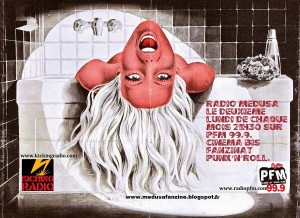 Radio Medusa sur PFM : émission consacrée à l’actualité du fanzinat et au cinéma bis.
à écouter sur : www.radiopfm.com/ecoute-des-emissions/radio-medusa