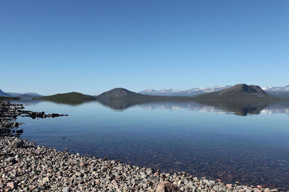 Lac Tornetrask, près de Kiruna (Suède).