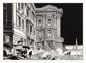 Le Palais sur la forêt (Fragments 4), 2010. ©François Schuiten