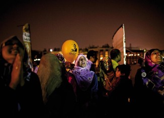 Un meeting de campagne présidentielle au Parc Al Azhar. Le 2 avril 2012.