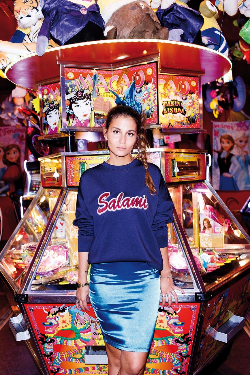Sweat Salami, jupe & bandana Mister Freeze // Photo Servan-Edern Ilyne