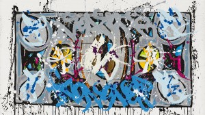 Dream Chasers, 2015, Acrylique et encre sur toile, 102 x 184 cm