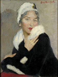Braïtou-Sala (1885-1972), Portrait de Marie-Jeanne à l’hermine, 1935
Huile sur bois
H. 35 ; L. 36,7 cm
Collection Sala
Photographie : ©Alain Leprince