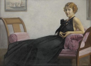 Braïtou-Sala (1885-1972), Portrait de Madame André Bayvet, 1933
Tempera sur toile
H. 94 ; L. 120 cm
©Collection Axel Siben
