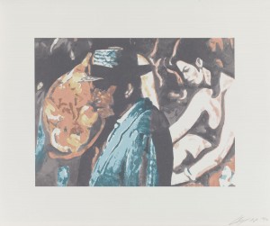 Luc Tuymans, Allo!, 2012. Estampe n°3 d’une série de 3 sérigraphies en 9 couleurs ;
feuille : 56,5 x 70,5 cm ; image : 36,8 x 50 cm. Courtesy Studio Luc Tuymans, Anvers
(Belgique). Photo : © Studio Luc Tuymans. © Luc Tuymans, 2016.