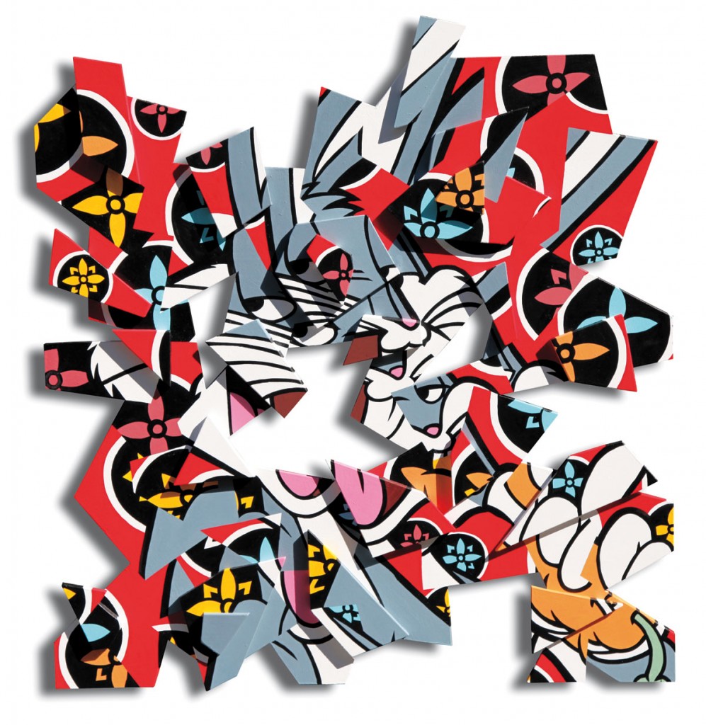 Atomised Bunny, 2013, 100 x 100 cm