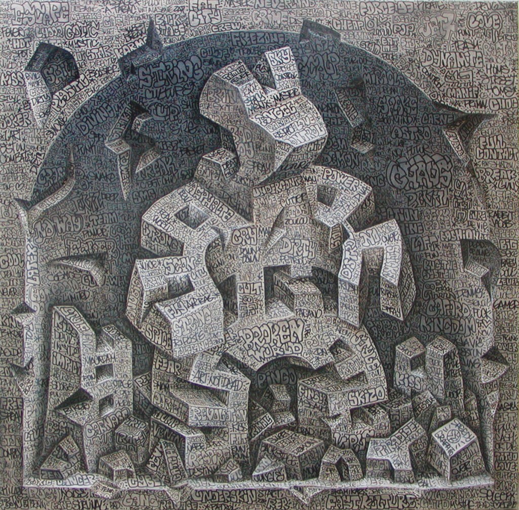 Broken World, 2006 100 x 100 cm