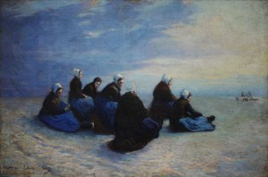 Marius Chambon, Attente sur la plage de Berck, 1909, Huile sur toile, inv. 992.1.1 Collection et © Musée d'Opale-Sud, Berck-sur-Mer