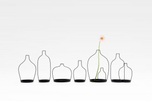 Nendo, vase, thin black lines series, 2010.