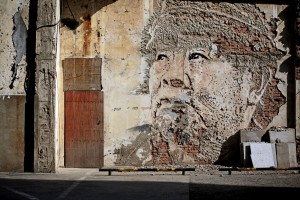 Vhils - Wall in Shanghai, 2010s - courtesy of the artist and Magda Danysz