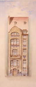 . Franz Tilley, maison, 198 (actuellement 206) avenue de la Couronne à Ixelles, 1901. (Art nouveau)