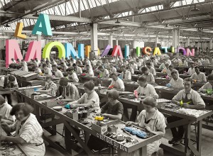 Typography landscape MONDIALISATION