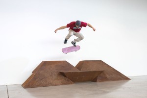 Raphaël ZARKA, Paving Space, 2017, BPS22 Skateur : Erick Zajimovic © Photo Leslie Artamonow