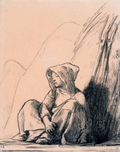 Millet Jean-Franois (1814-1875). Paris, muse d'Orsay, conserv au muse du Louvre. RF4161-recto.