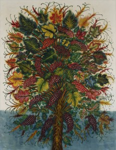 Séraphine Louis, Grappes de raisins, vers 1930. Collection particulière. Courtesy galerie Dina Vierny, Paris. Photo : © Jean-Louis Losi.