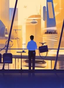 Future Cities
Cover illustration for the special cities section. The New York Times.
AD : Andrew Sondern.