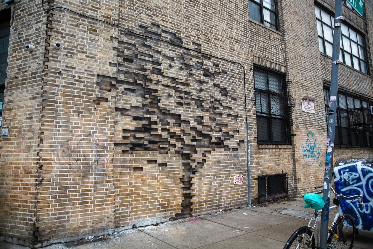 Fossil Pejac, Fossil, Brooklyn, 2018 © Raphael Gonzalez Pejac, Fossil, Brooklyn, 2018 © Raphael Gonzalez