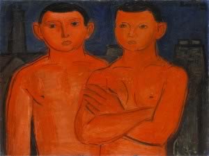 Red Youths (workers) Jenő Barcsay (1900-1988) Red Youths (workers), 1928 Oil on canvas 75 x 100,7cm © Szépművészeti Múzeum - Museum of Fine Arts Budapest, 2018/19