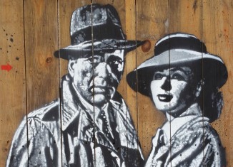 Jef Aérosol, Casablanca, 2014 - Aérosol et pochoir sur palissade en bois, 72 x 102 cm
Collection privée, Paris