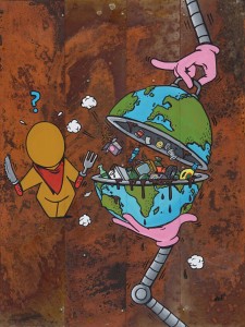 Jace,-Le-Trépas-est-servi,-2018---acrylique-sur-métal,-100-x-75-cm---Courtesy-Galerie-Mathgoth,-Paris
