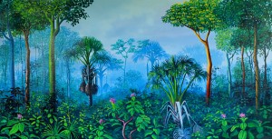 Miguel Penha Arvore cambara amarelo acrílica 50 x 100 cm 2014 © Miguel Penha