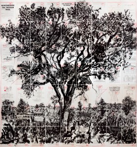 Remembering the Treason Treal, 2013 (Lithographie sur papier) Photo : Thys Dullaart / William Kentridge - Courtesy de l'artiste