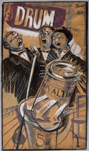 William Kentridge, Drum, partie des décors réalisés
pour la pièce Sophiatown, 1989.
Photo : Thys Dullaart © William Kentridge / Courtesy de l’artiste