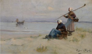 Eugène Chigot, Femmes de pêcheurs scrutant l’horizon, v.1894 © Musée du Touquet-Paris-Plage / Bruno Jagerschmidt