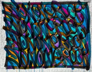 Cobb Webs - Encre sur toile, _JonOne_2019_ 187 X 146 - Repro_544 ©  Bruno Brouch