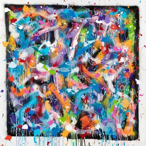 JonOne_2020_ Speed Chasers - Acrylique et bombe aérosol sur toile - 210 X 204 -Repro_649lr ©  Bruno Brouch