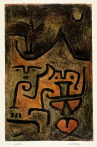Paul Klee, Erd-Hexen (Sorcières de la terre), 1938, 108.
Huile et aquarelle sur papier sur carton ;
48,5 x 31,2 cm. Donation Livia Klee, Zentrum Paul Klee,
Berne. Photo : Zentrum Paul Klee, Bern, Image Archive