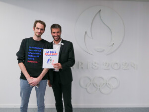Antoine Declercq qui porte la poisse à Tony Estanguet.