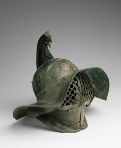 Casque de gladiateur, objets (archéo-antique-contempo), casque bronze, Musée du Louvre, département des Antiquités grecques, étrusques et romaines © RMN - Grand Palais (Musée du Louvre) / Hervé Lewandowski