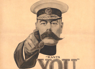 Britons [Lord Kitchener] wants You.
Join Your Country’s Army! Alfred Leete
(1882–1933) UK, 1914 Replica Imperial War
Museum, London, UK