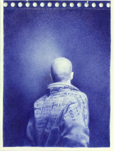 Blue rave Stylo à bille sur papier (c) Robin Wen