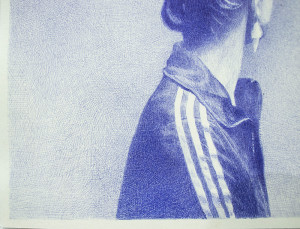 Blue rave Stylo à bille sur papier (c) Robin Wen