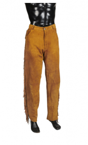 Pantalon en daim porté par Jean Dujardin dans le film "Le Daim" de Quentin Dupieux