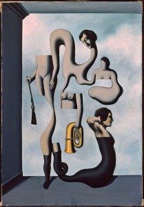 René Magritte, The acrobat’s ideas | Les Idées de l’acrobate | De ideeën van de acrobate (1928)
Oil on canvas | huile sur toile | olieverf op doek (116 x 81 cm)
Bayerische Staatsgemäldesammlungen - Sammlung Moderne Kunst in der Pinakothek der Moderne München
© Succession René Magritte / Sabam Belgium, 2024 – photo/foto: bpk | Bayerische Staatsgemäldesammlungen