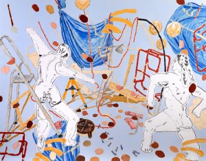 Léonard Martin
Danse Zabriskie V
2023
Huile, acrylique et fusain sur toile
Courtesy de l’artiste et TEMPLON,
Paris – Bruxelles – NYC