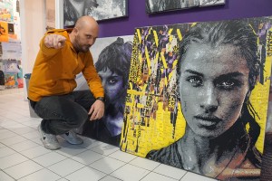 Kelu Abstract dans son atelier (c) Julien Damien