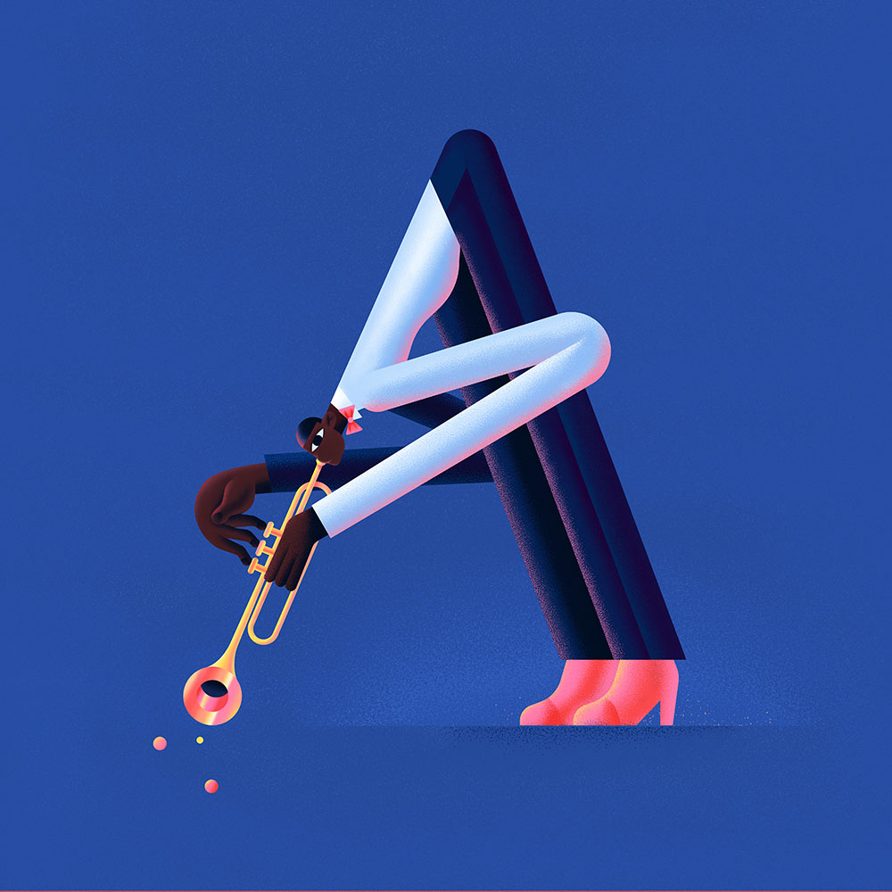 A, music alphabet (c) Mary Maka