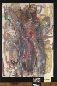7_Eugène Leroy, Sans titre (nu), 1980-1990, gouache, craies et fusain sur papier, MUba Eugène Leroy © Florian Kleinefenn