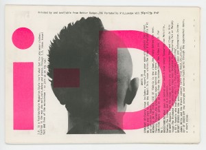 Front cover, i-D, no. 1, 1980. Design Museum Collection. courtesy of the Design Museum