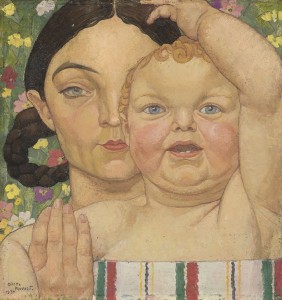 Odette Pauvert (1903-1966) Têtes de femme et d’enfant 1930 Huile sur carton 40 x 38 cm Collection particulière Photo : Alain Leprince