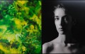 Marie-Jo Lafontaine L’Art lave notre âme de la poussière du quotidien 2023 Photographies (Diasec, cadre en chêne poli) et monochromes (huile sur MDF poli) 150 x 361 cm Collection particulière