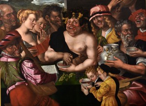Niccolò Frangipane (entourage), Repas bachique, ca. 1580-1590, Musée municipal,
Soissons, inv. 93.7.2704 © Musée municipal de Soissons. Photo Bertrand Coutellier